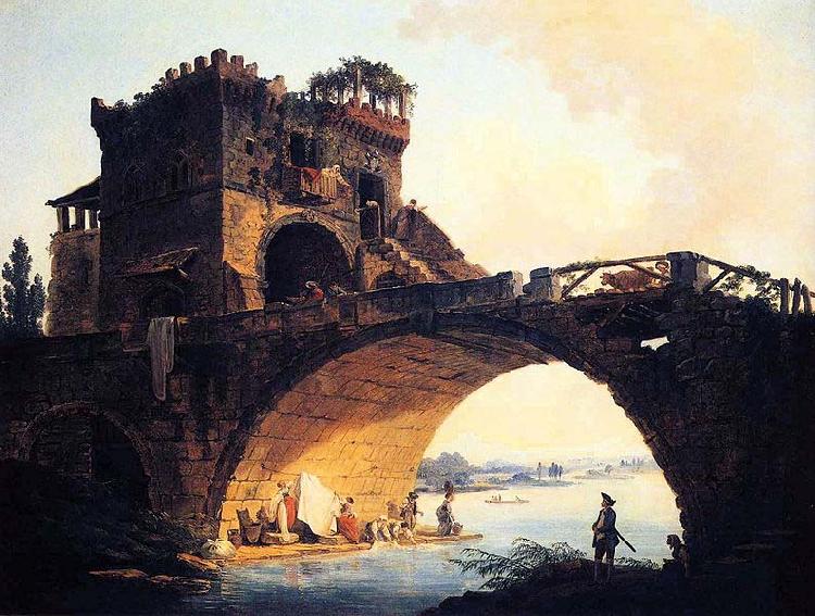 Hubert Robert Dimensions and material of painting